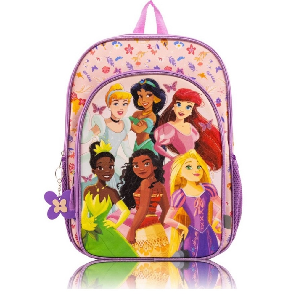 Disney Princess Backpack For Kids Girls - Pink and Purple T
